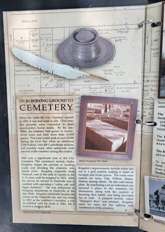 From Burying Ground to Cemetery Marker image. Click for full size.