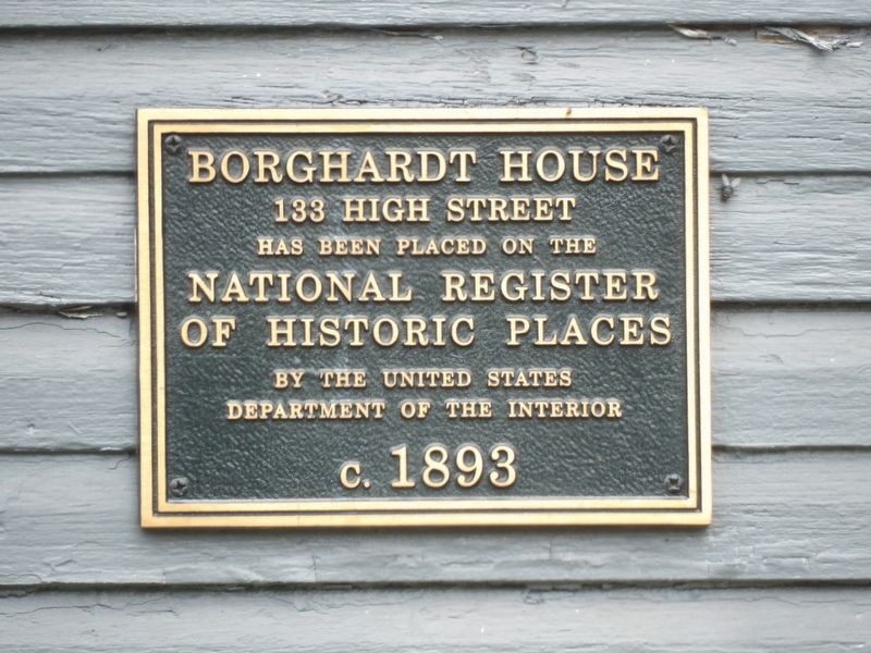 Borghardt House Marker. Click for full size. Borghardt House Marker image. Click for full size.