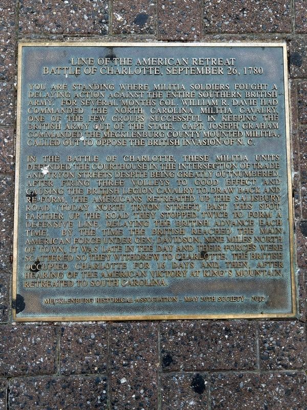 Line of the American Retreat Marker image. Click for full size.