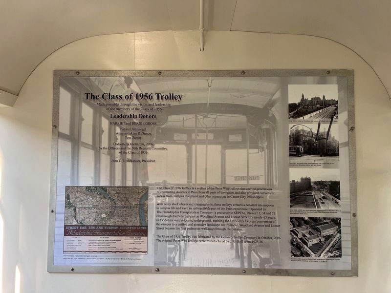 The Class of 1956 Trolley Marker image. Click for full size.