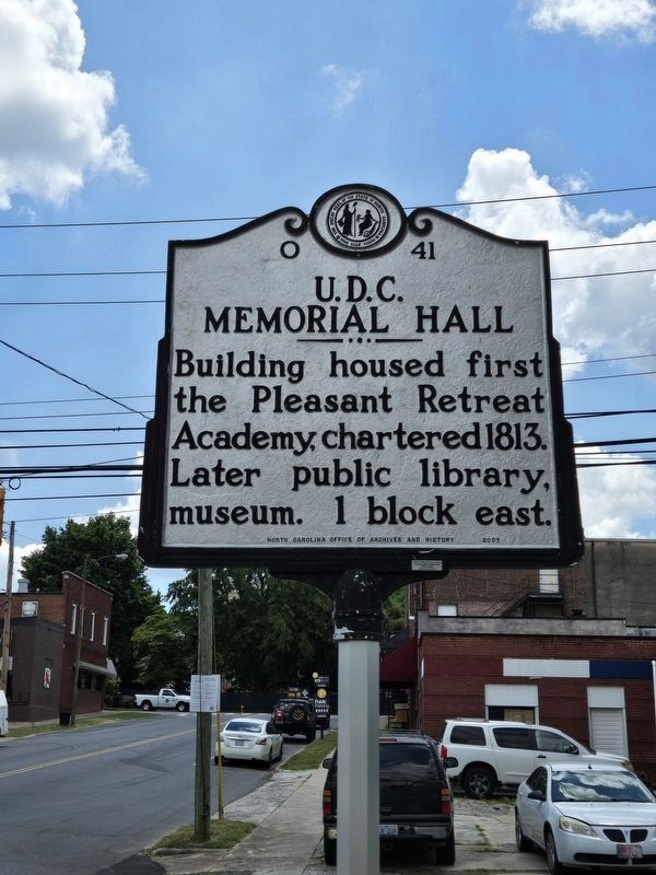 U.D.C. Memorial Hall Marker image. Click for full size.