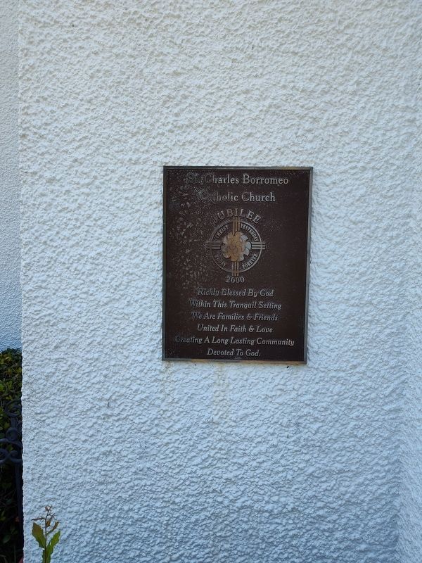 Saint Charles Borromeo Church Marker. Click for full size. Saint Charles Borromeo Church Marker image. Click for full size.