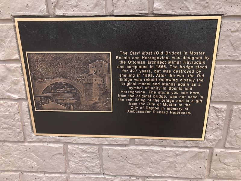 The <i>Stari Most</i> (Old Bridge) Marker image. Click for full size.
