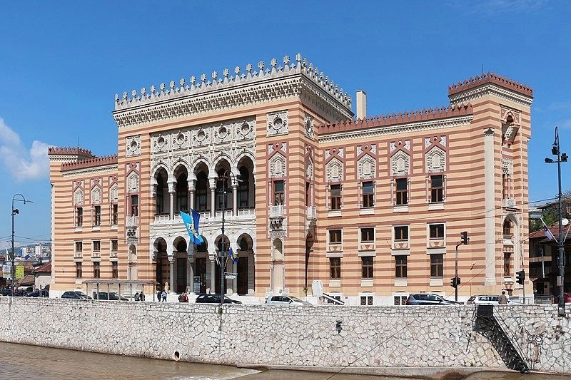 Sarajevo <i>Vijećnica</i> (City Hall) image. Click for full size.