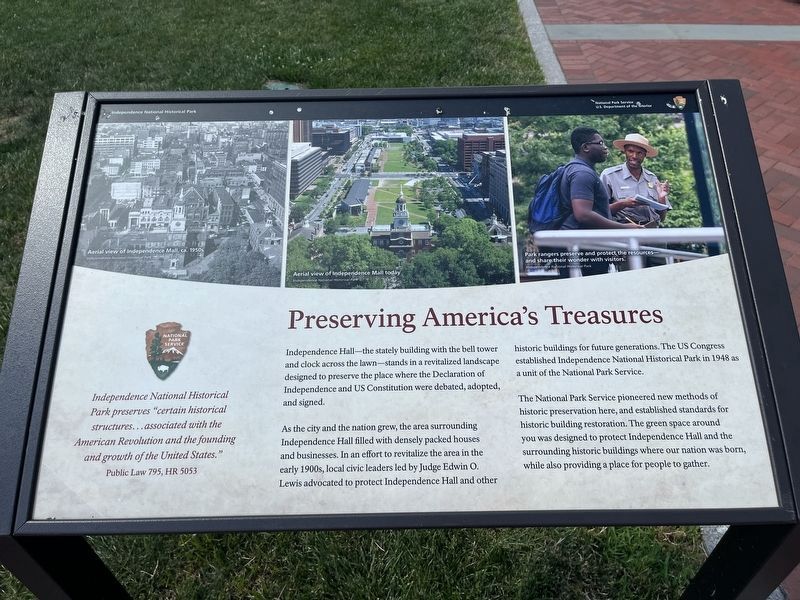 Preserving America's Treasures Marker. Click for full size. Preserving America's Treasures Marker image. Click for full size.