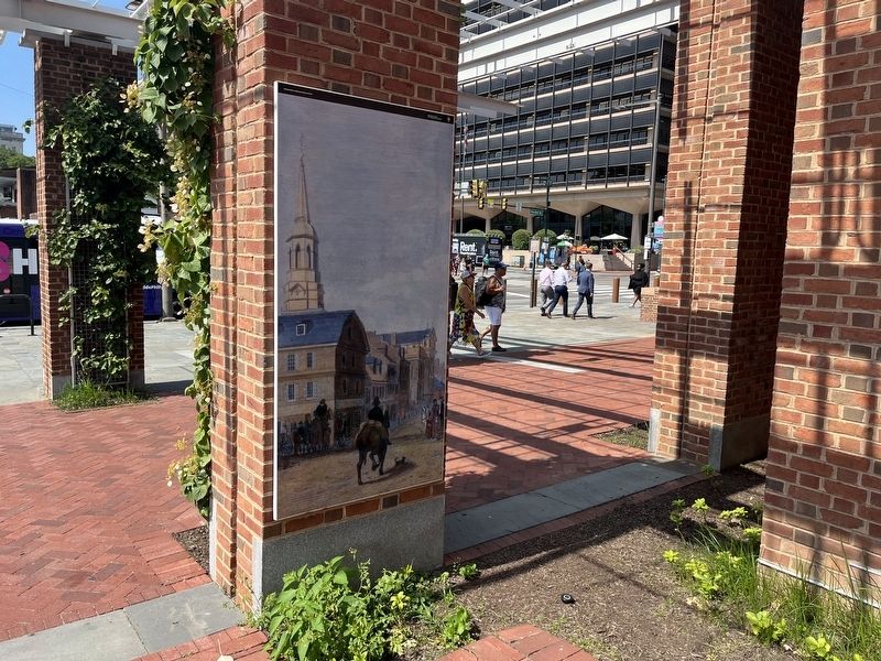 Second Street, North of Market Street with Christ Church. Marker. Click for full size. Second Street, North of Market Street with Christ Church. Marker image. Click for full size.