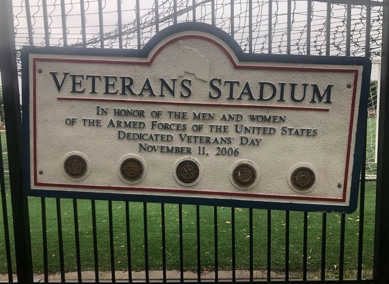 Veterans Stadium Marker. Click for full size. Veterans Stadium Marker image. Click for full size.