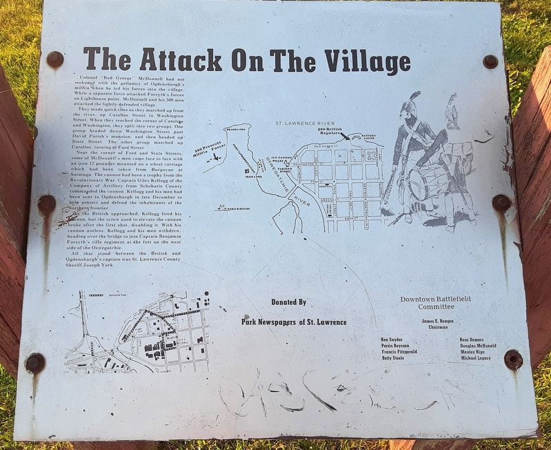 The Attack On The Village Marker image. Click for full size.