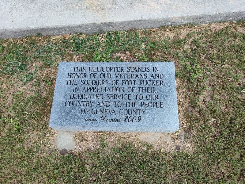Fort Rucker Veterans Memorial Marker. Click for full size. Fort Rucker Veterans Memorial Marker image. Click for full size.