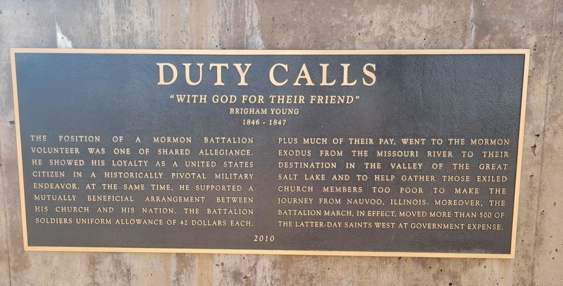 Duty Calls Marker image. Click for full size.