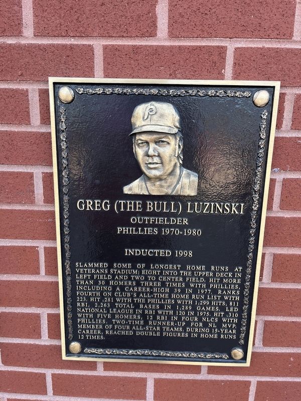Greg (The Bull) Luzinski Marker image. Click for full size.