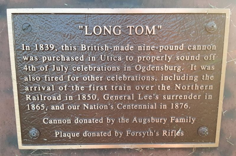 "Long Tom" Marker. Click for full size. "Long Tom" Marker image. Click for full size.