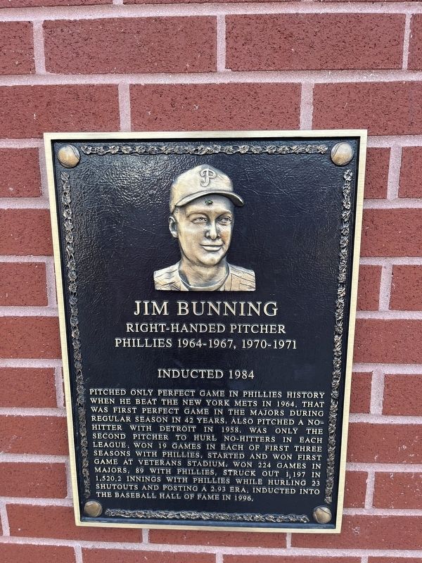 Jim Bunning Marker. Click for full size. Jim Bunning Marker image. Click for full size.