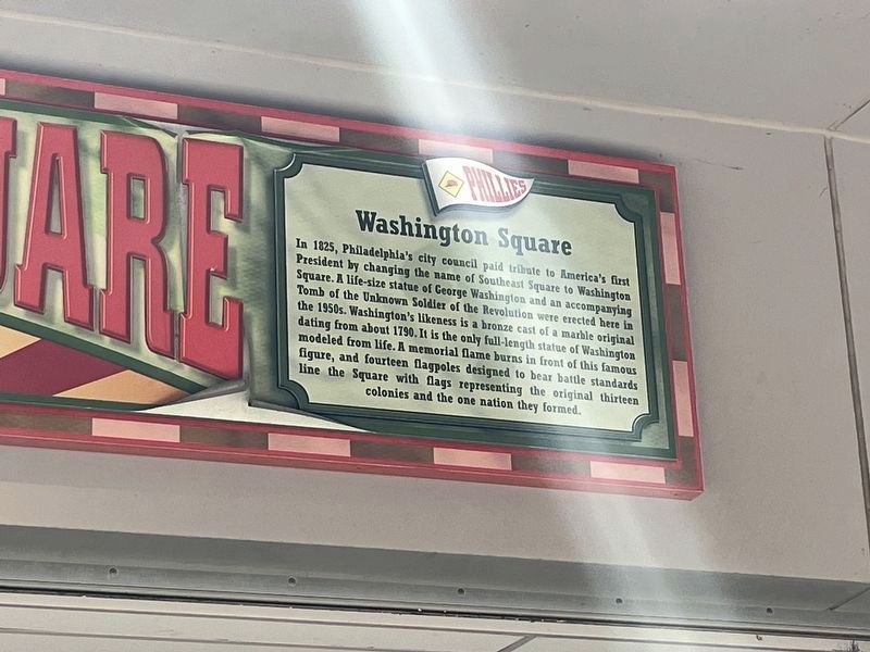 Washington Square Marker. Click for full size. Washington Square Marker image. Click for full size.