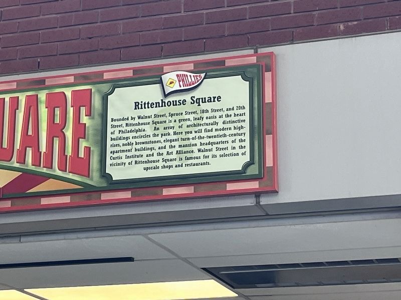 Nearby signage for Rittenhouse Square. Click for full size. Nearby signage for Rittenhouse Square image. Click for full size.