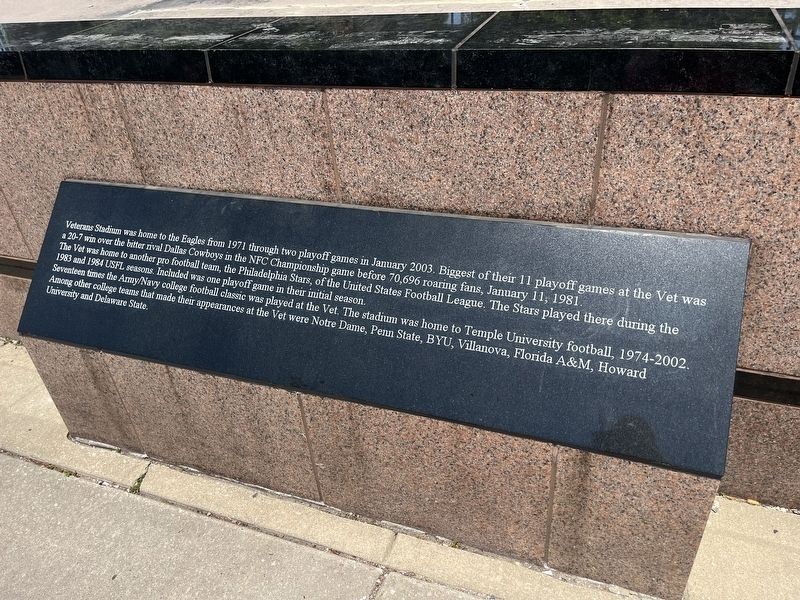 Veterans Stadium Marker image. Click for full size.