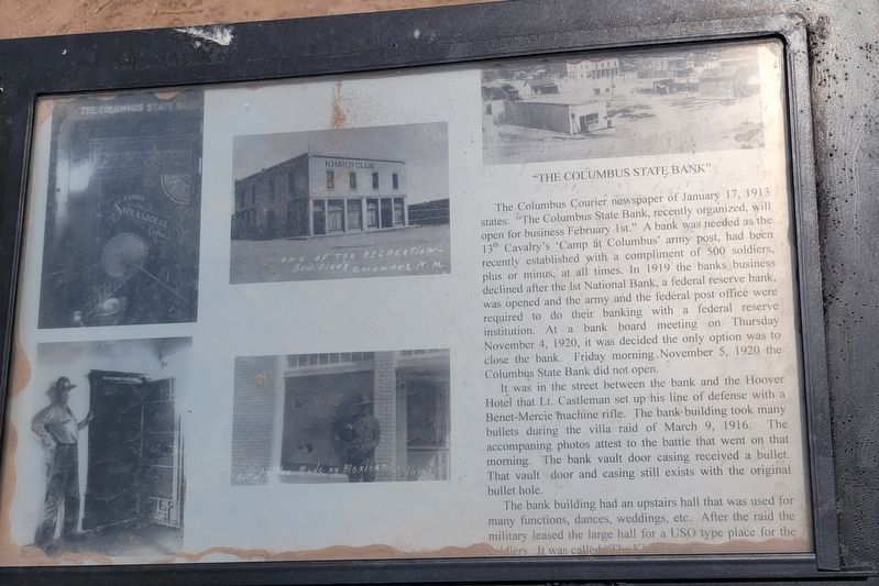 "The Columbus State Bank" Marker. Click for full size. "The Columbus State Bank" Marker image. Click for full size.