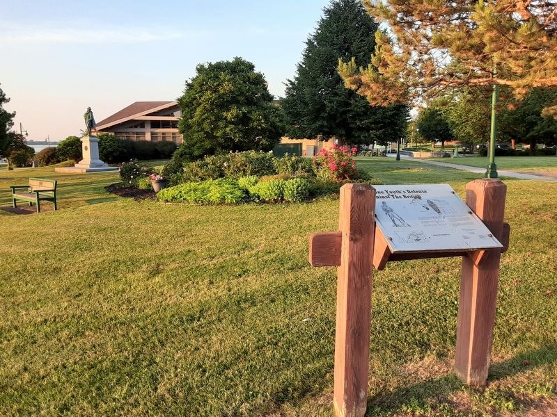 A Lone Youth's Defense Against The British Marker. Click for full size. A Lone Youth's Defense Against The British Marker image. Click for full size.