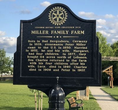 Miller Family Farm side of marker. Click for full size. Miller Family Farm side of marker image. Click for full size.