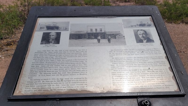 James Todd Dean and Charles Chase Miller Marker. Click for full size. James Todd Dean and Charles Chase Miller Marker image. Click for full size.