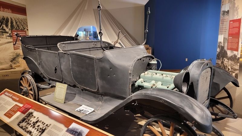 The Douglass car with bullet holes at the Pancho Villas State Park Museum. image. Click for full size.