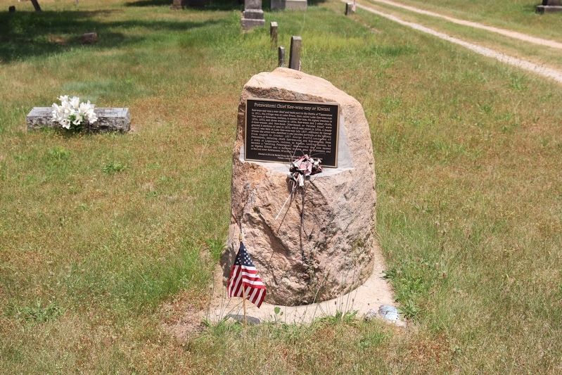 Potawatomi Chief Kee-wau-nay or Kiwani Marker image. Click for full size.