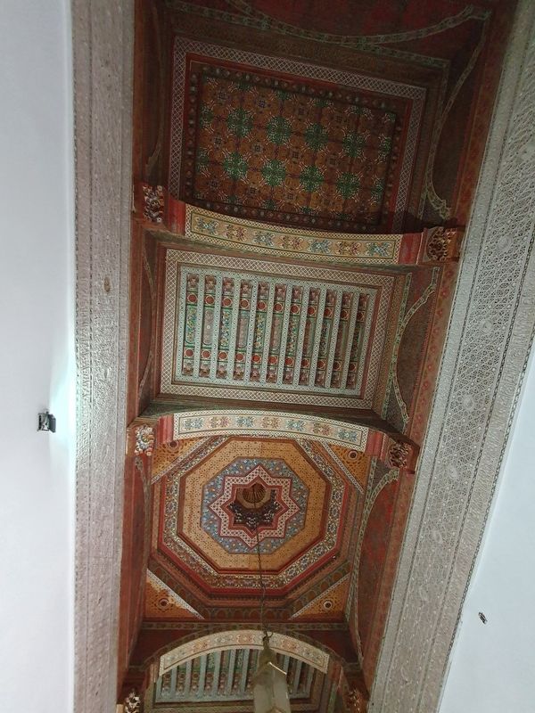 An intricate ceiling of a room adjoining the Small Riad. Click for full size. An intricate ceiling of a room adjoining the Small Riad image. Click for full size.