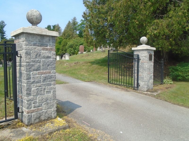Prescott Cemetery Gates and Marker. Click for full size. Prescott Cemetery Gates and Marker image. Click for full size.