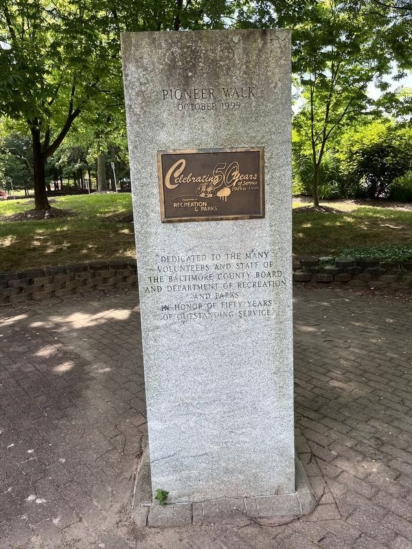 Pioneer Walk Marker. Click for full size. Pioneer Walk Marker image. Click for full size.