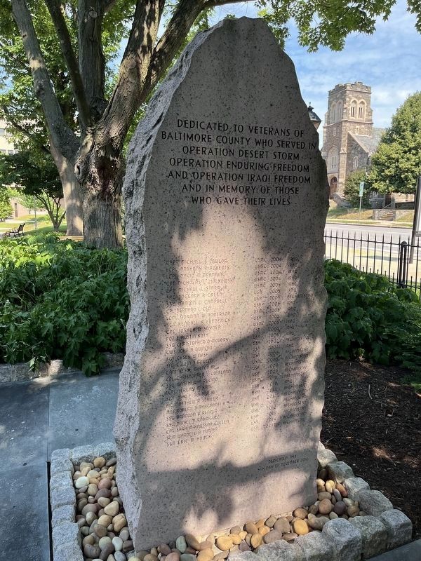 Operation Desert Storm, Operation Enduring Freedom, and Operation Iraqi Freedom Memorial. Click for full size. Operation Desert Storm, Operation Enduring Freedom, and Operation Iraqi Freedom Memorial image. Click for full size.