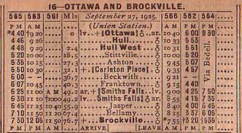 Canadian Pacific Schedule 16, Dec 1925. Click for full size. Canadian Pacific Schedule 16, Dec 1925 image. Click for full size.