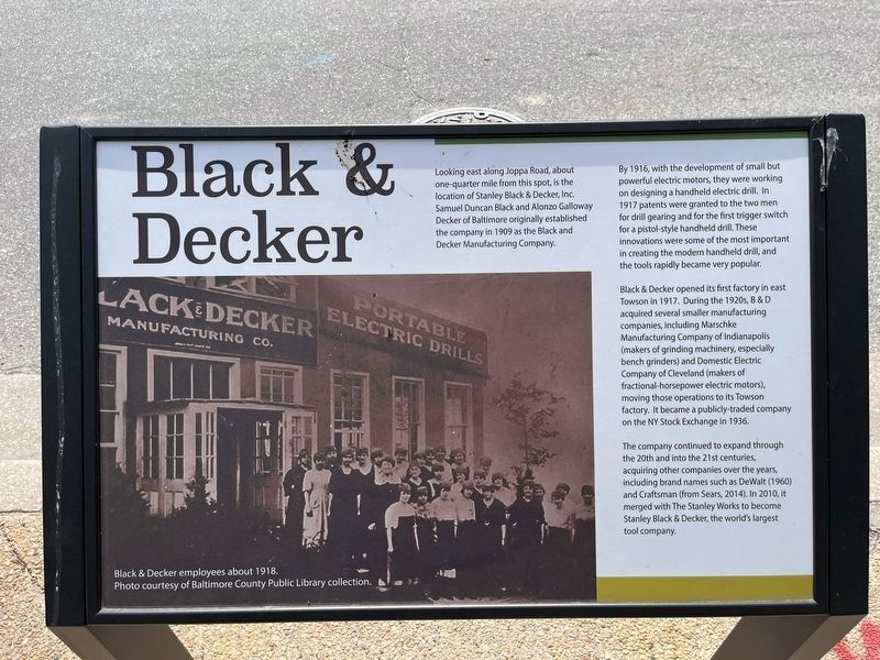 Black & Decker Marker. Click for full size. Black & Decker Marker image. Click for full size.