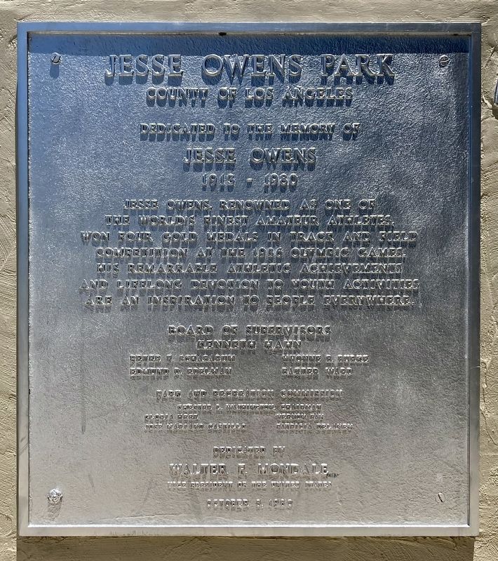 Jesse Owens Marker. Click for full size. Jesse Owens Marker image. Click for full size.