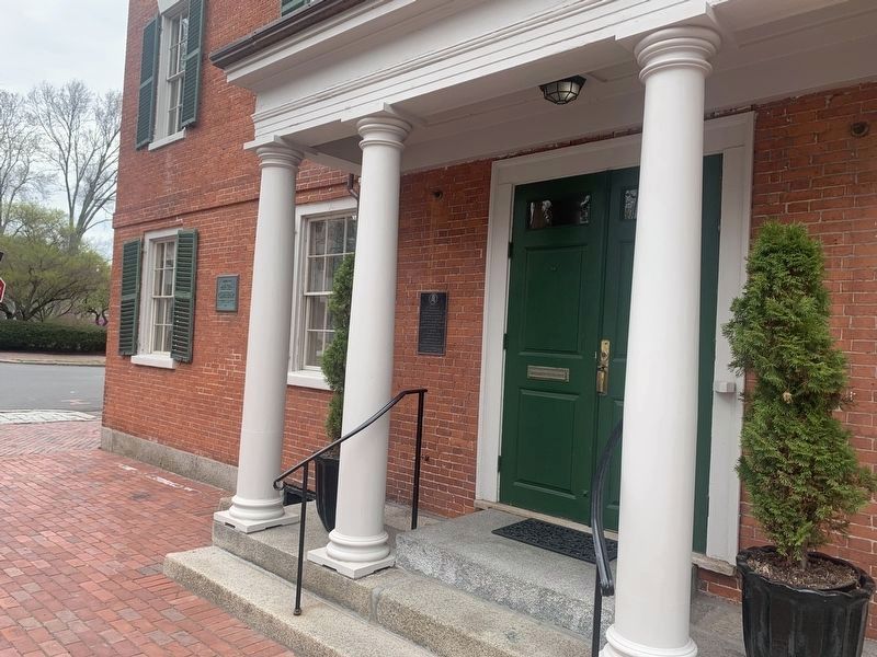 Marker on Hamilton Hall. Click for full size. Marker on Hamilton Hall image. Click for full size.