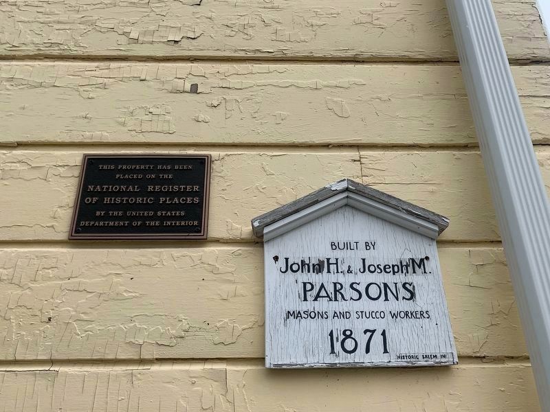 John H & Joseph M Parsons House Marker. Click for full size. John H & Joseph M Parsons House Marker image. Click for full size.