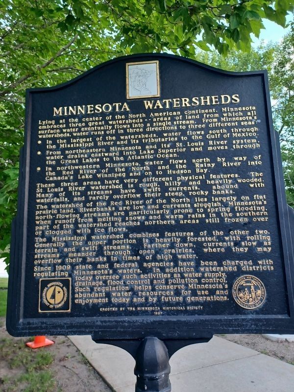 Minnesota Watersheds Marker. Click for full size. Minnesota Watersheds Marker image. Click for full size.
