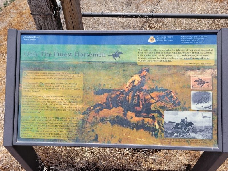 Only the Finest Horsemen Marker image. Click for full size.