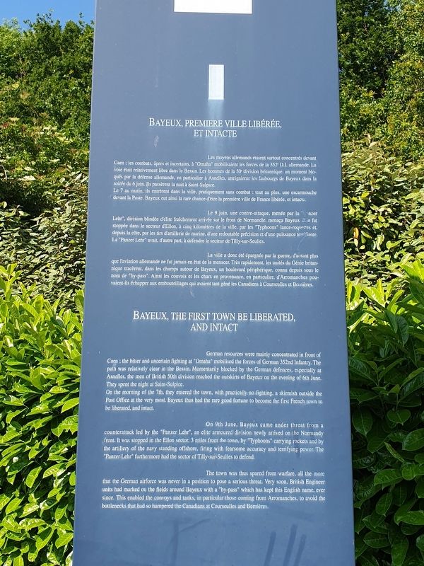 Bayeux, the First Town to be Liberated, and Intact Marker image. Click for full size.