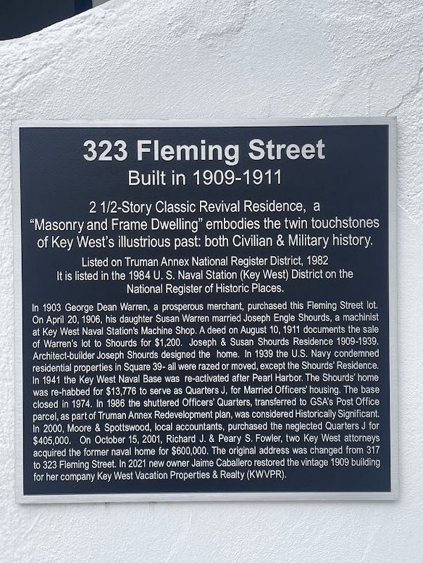 323 Fleming Street Marker image. Click for full size.