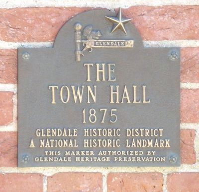 The Town Hall Marker image. Click for full size.
