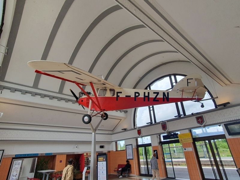 The Potez 36 inside the Albert Train Station, as mentioned in the marker text. Click for full size. The Potez 36 inside the Albert Train Station, as mentioned in the marker text image. Click for full size.