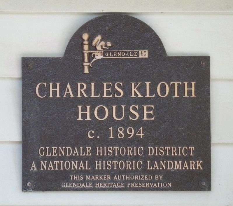 Charles Kloth House Marker. Click for full size. Charles Kloth House Marker image. Click for full size.