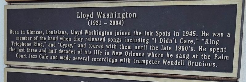 Lloyd Washington Marker image. Click for full size.