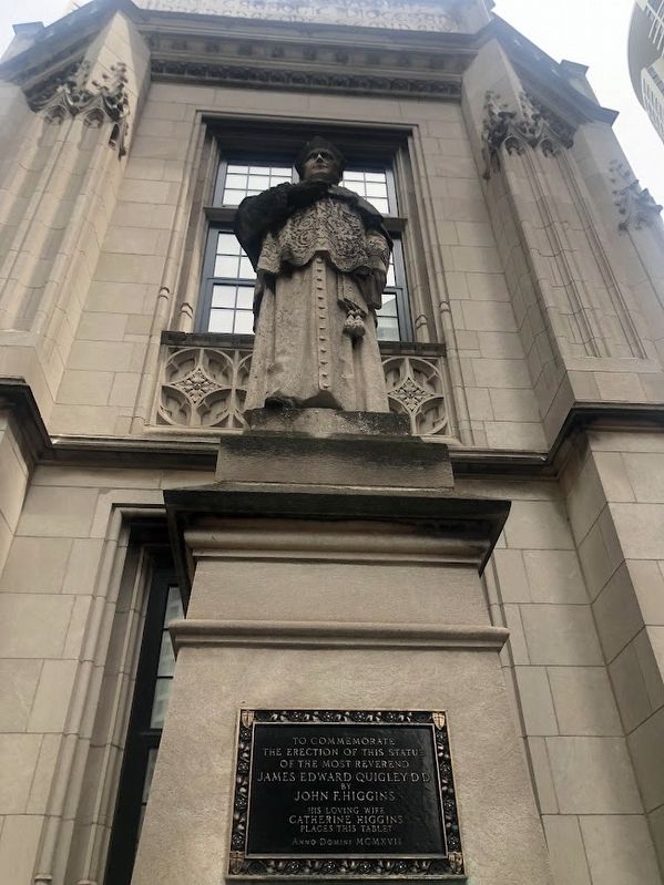Archbishop Quigley statue image. Click for full size.