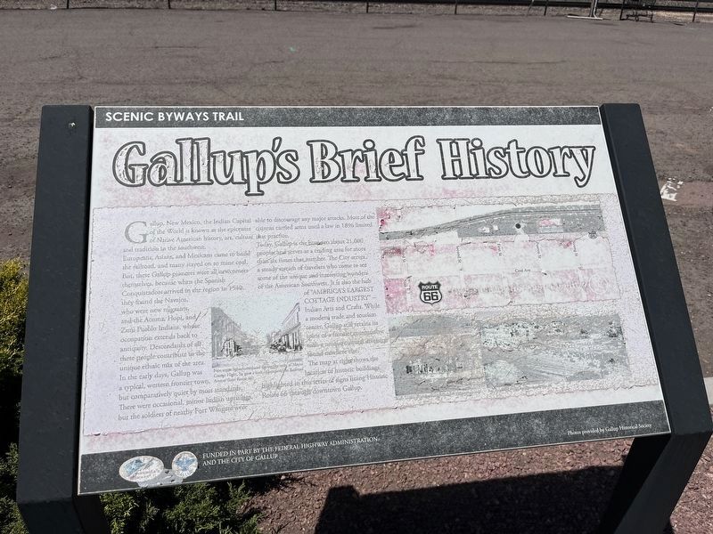 Gallup's Brief History Marker image. Click for full size.