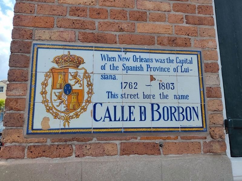 Calle de Bourbon Marker. Click for full size. Calle de Bourbon Marker image. Click for full size.