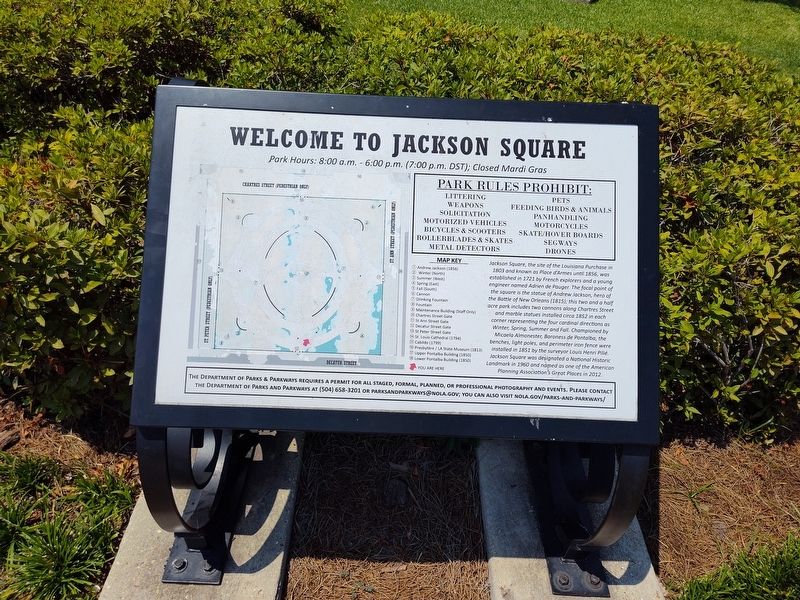 Welcome To Jackson Square Marker image. Click for full size.