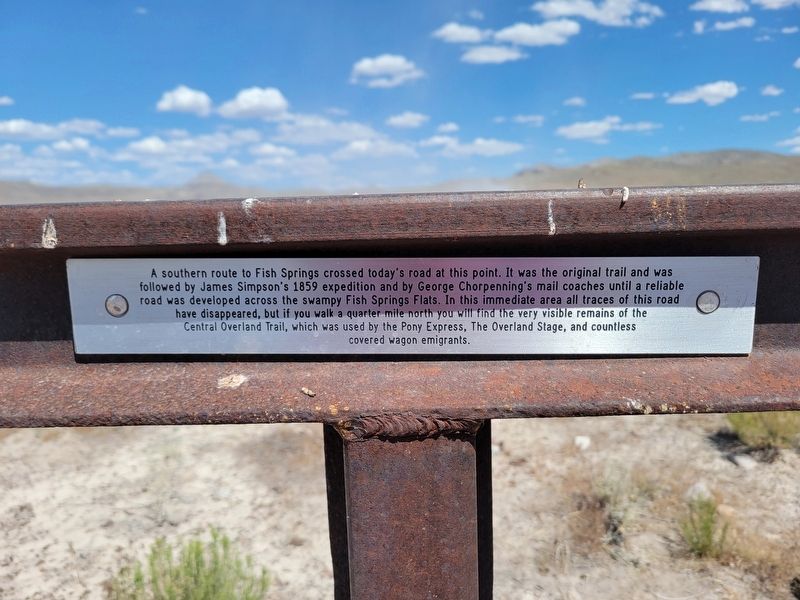 Central Overland Trail - Black Rock Hills Southern Route Marker. Click for full size. Central Overland Trail - Black Rock Hills Southern Route Marker image. Click for full size.