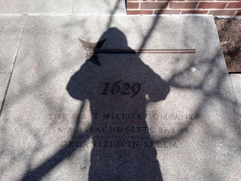 The First Militia Company Marker. Click for full size. The First Militia Company Marker image. Click for full size.
