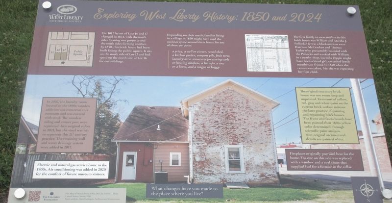 Exploring West Liberty History: 1850 and 2024 Marker. Click for full size. Exploring West Liberty History: 1850 and 2024 Marker image. Click for full size.